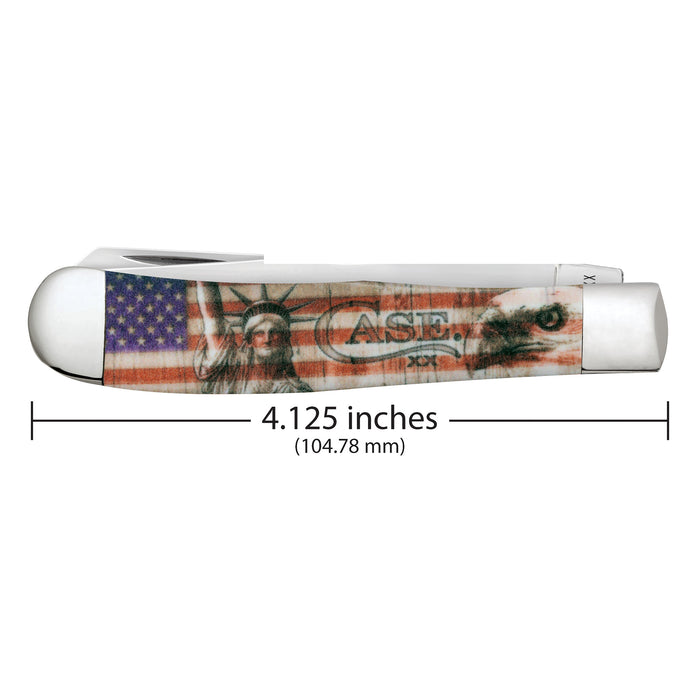 Case Patriotic CCI White Synthetic - Sm Trapper