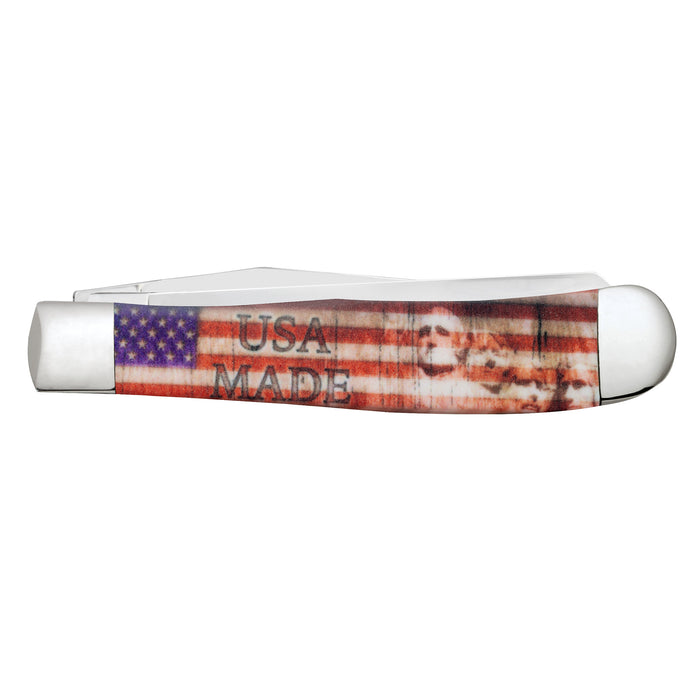 Case Patriotic CCI White Synthetic - Sm Trapper