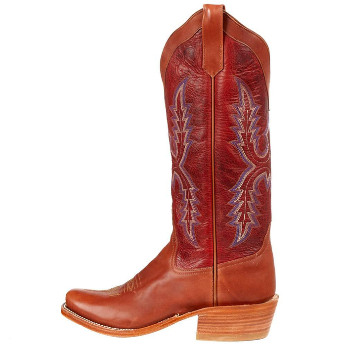 Rios Of Mercedes Men's Tan Bison 14in. Red Explosion Top Cutter Toe Boot
