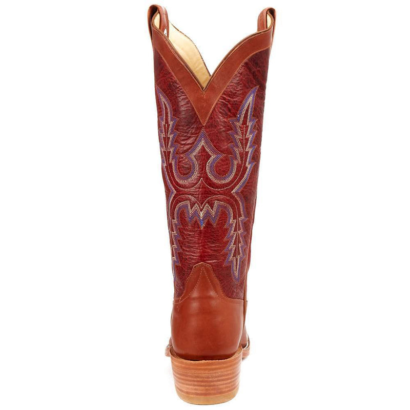 Rios Of Mercedes Men's Tan Bison 14in. Red Explosion Top Cutter Toe Boot