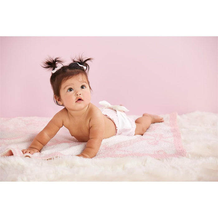 Mud Pie Girls White Bow Diaper Cover