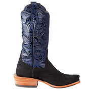 Rios Of Mercedes Men's Black Carpincho 13in. Midnight Navy Caracoal Top Boot