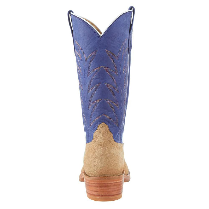 Rios Of Mercedes Men's RR Tan Crazy Horse Roughout 13in. Royal Blue Wyoming Top Cutter Toe Boot