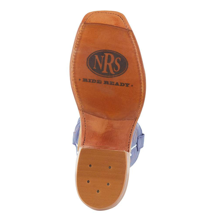 Rios Of Mercedes Men's RR Tan Crazy Horse Roughout 13in. Royal Blue Wyoming Top Cutter Toe Boot