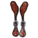 Professional's Chocolate Floral Spur Straps