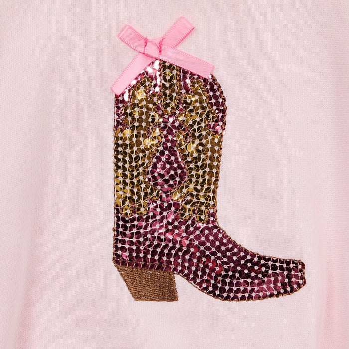 Mud Pie Girl's Sequin Boot Pink Bubble