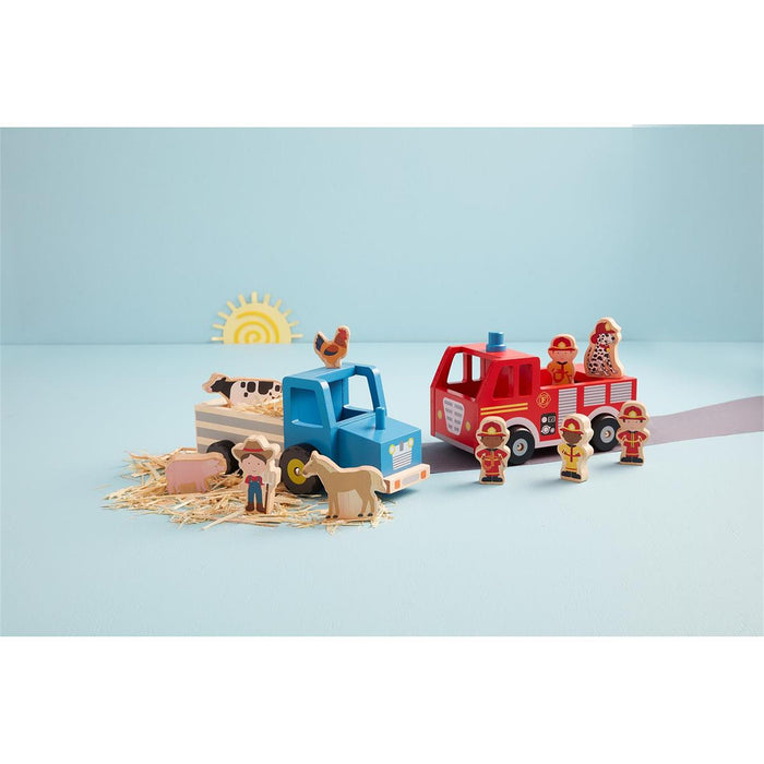 Mud Pie Tractor Wood Vehicle Set