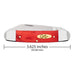 Case Dark Red Bone Smooth Canoe (62131 SS) Pinched Bolsters