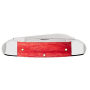 Case Dark Red Bone Smooth Canoe (62131 SS) Pinched Bolsters