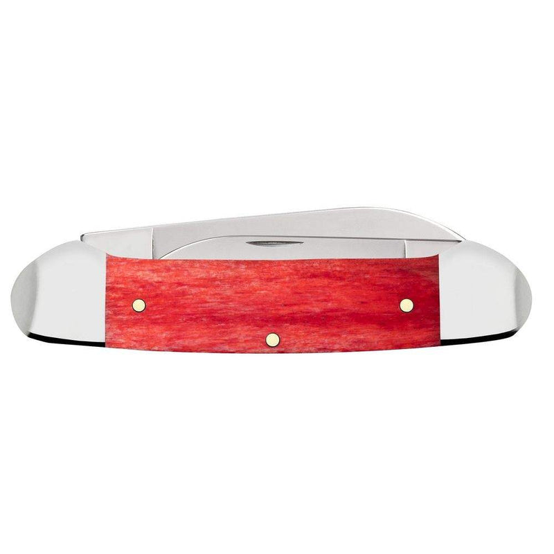 Case Dark Red Bone Smooth Canoe (62131 SS) Pinched Bolsters