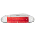 Case Dark Red Bone Smooth Canoe (62131 SS) Pinched Bolsters