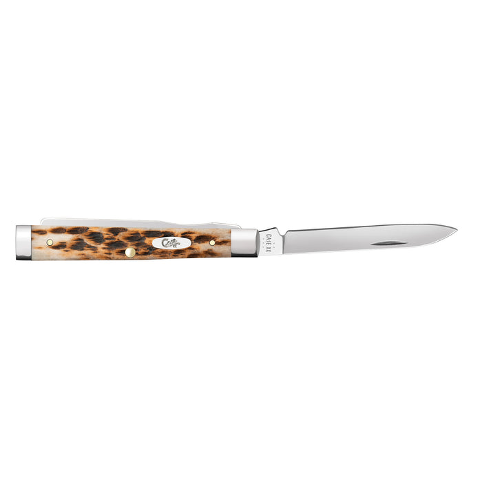 Case Knives Amber Bone Peach Seed Jig Baby Doc Knife