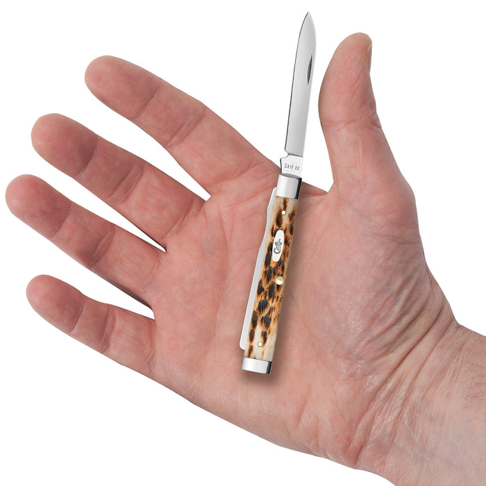 Case Knives Amber Bone Peach Seed Jig Baby Doc Knife