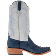 Rios Of Mercedes Men's Navy Vintage Python 13in Polar Buffamonte Cutter Toe Boot