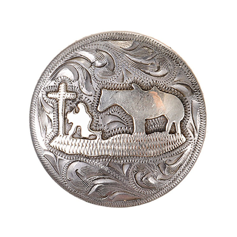 Praying Cowboy 1.5in Chicago Screw Concho