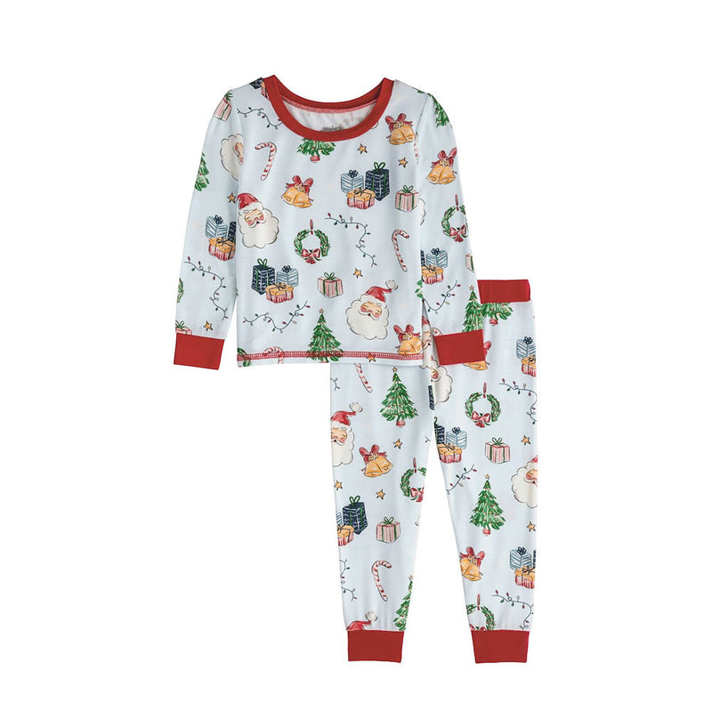 Mud Pie Boy's Blue Christmas PJ Set