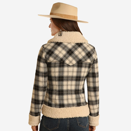 Panhandle Powder River Plaid Berber Wool Coat