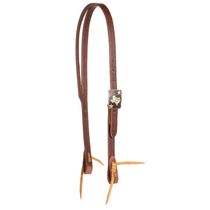 3/4in Slit Ear Headstall with Texas Concho