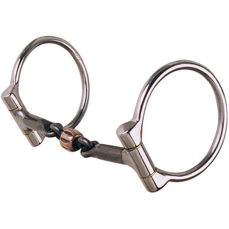 Reinsman Sweet Iron Copper Roller Offset Dee Ring Snaffle Bit