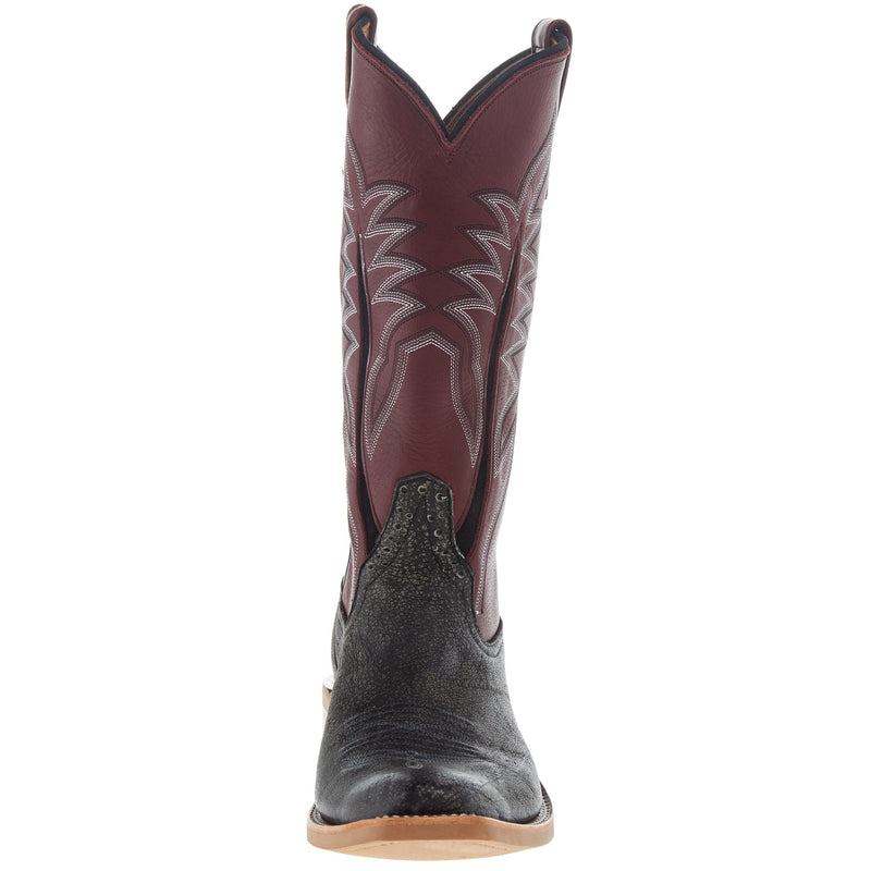 Rios Of Mercedes Men's Grey Cape Buffalo 13in Oxblood Waxy Kansas Top KS Toe Boot