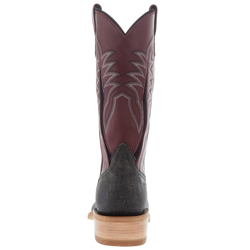 Rios Of Mercedes Men's Grey Cape Buffalo 13in Oxblood Waxy Kansas Top KS Toe Boot