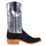 Rios Of Mercedes Men`s Black Buffed Elephant 13in. Gun Metal Kidskin Top KS Toe Boot