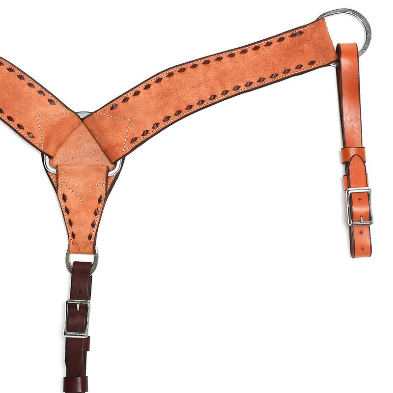2 3/4 inch Roughout with Black Buckstitch Breast Collar