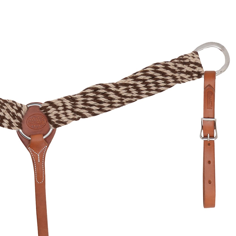 Martin Saddlery 3 Inch Mohair Breast Collar - Soft 27 Strand Real Fiber BC300MOHAIR For Working Horses & Roping