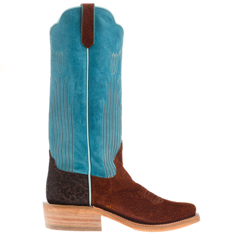 Rios Of Mercedes Men's Ride Ready Rust Carpincho 15in Aqua Buffamonte Top