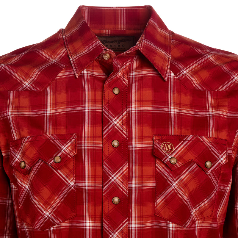 Wrangler Men's Retro Plaid 2 Pack Snap Shirt