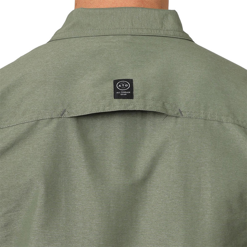 Wrangler Men's Dusty Olive Mixed Material Shirt