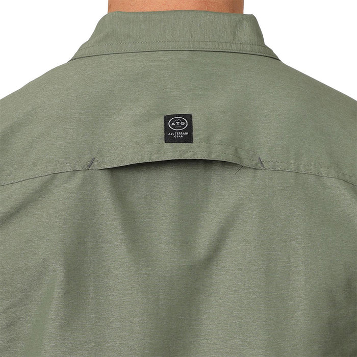 Wrangler Men's Dusty Olive Mixed Material Shirt