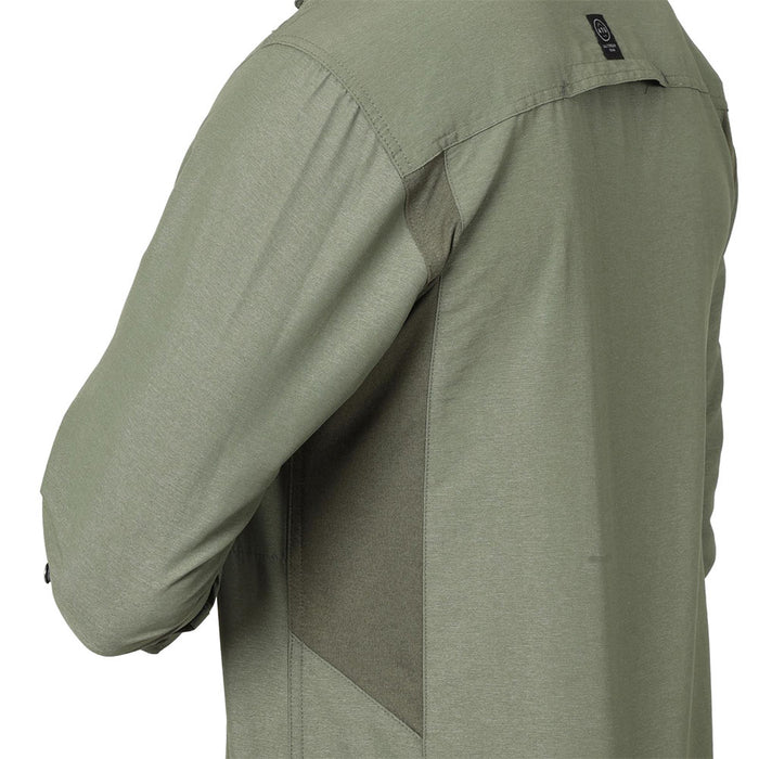 Wrangler Men's Dusty Olive Mixed Material Shirt