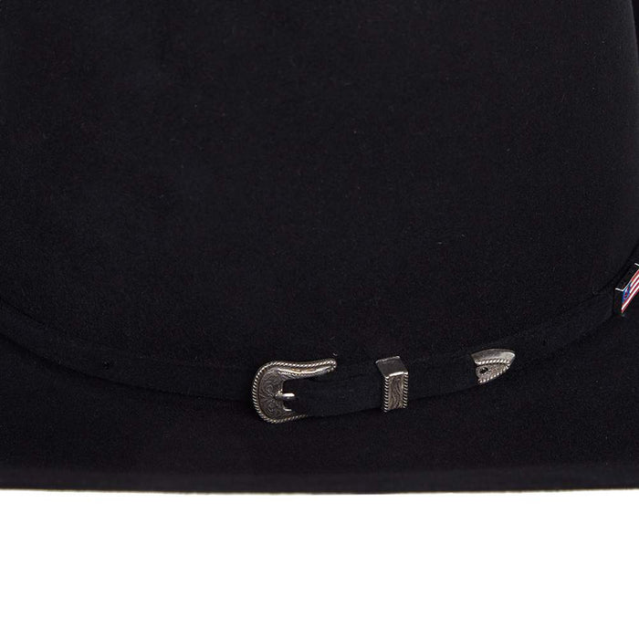 American Hats Co 10X Black Open Crown Felt Cowboy Hat