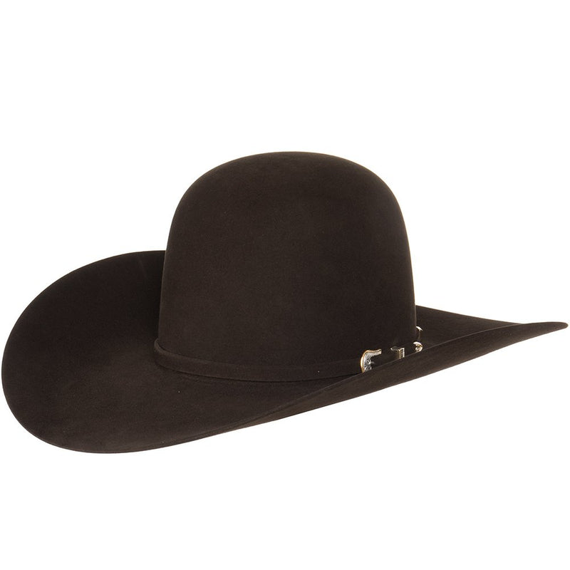 American Hats Co 10X Chocolate 4 1/2 inch Brim Open Crown Felt Cowboy Hat