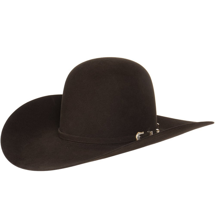 American Hats Co 10X Chocolate 4 1/2 inch Brim Open Crown Felt Cowboy Hat