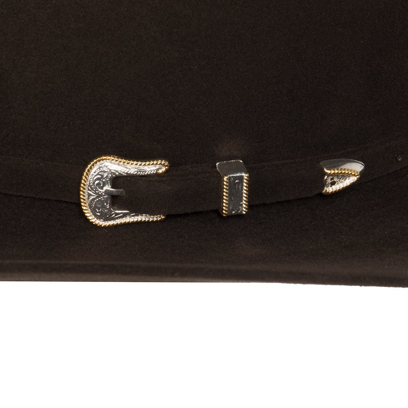 American Hats Co 10X Chocolate 4 1/2 inch Brim Open Crown Felt Cowboy Hat