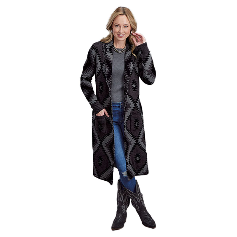 Stetson Apparel Women's Grey Aztec Duster