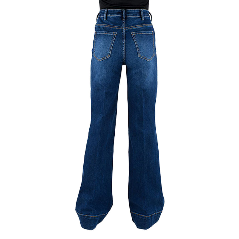 Stetson Apparel Women's Dark 715 Wide Leg Jean