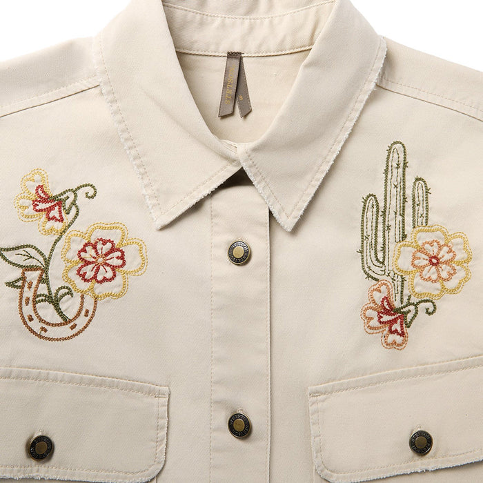 Stetson Apparel Women's Tan Embroidered Utility Jacket