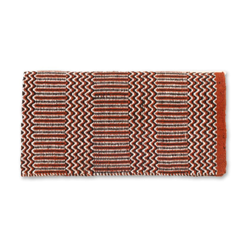 1340-3 Double Weave 32x64 Acrylic Blend Saddle Blanket Rust and Black
