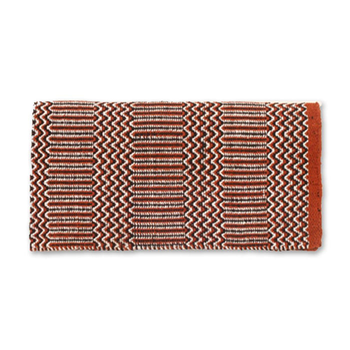 1340-3 Double Weave 32x64 Acrylic Blend Saddle Blanket Rust and Black