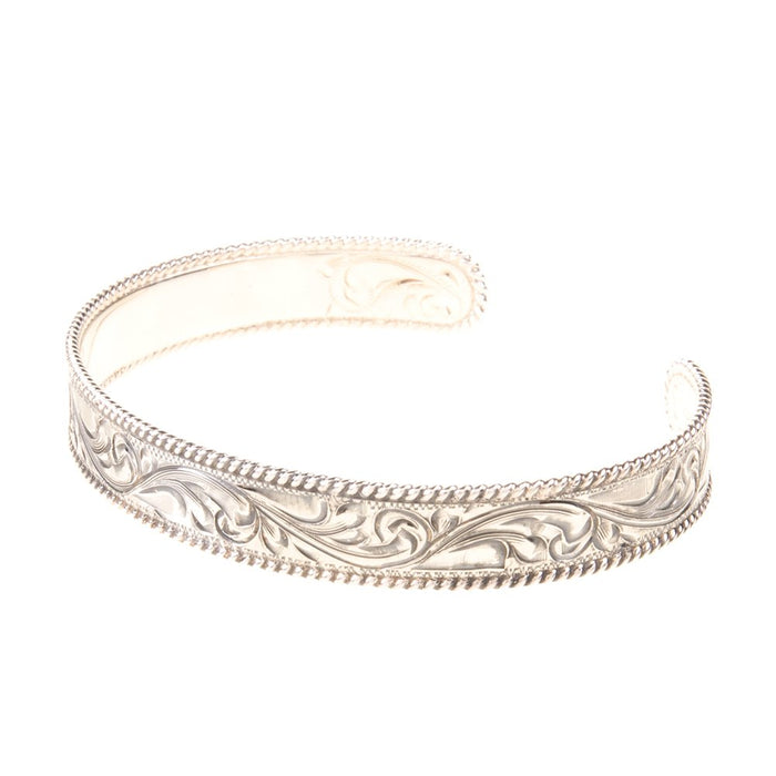 Engraved Rope Edge Bracelet
