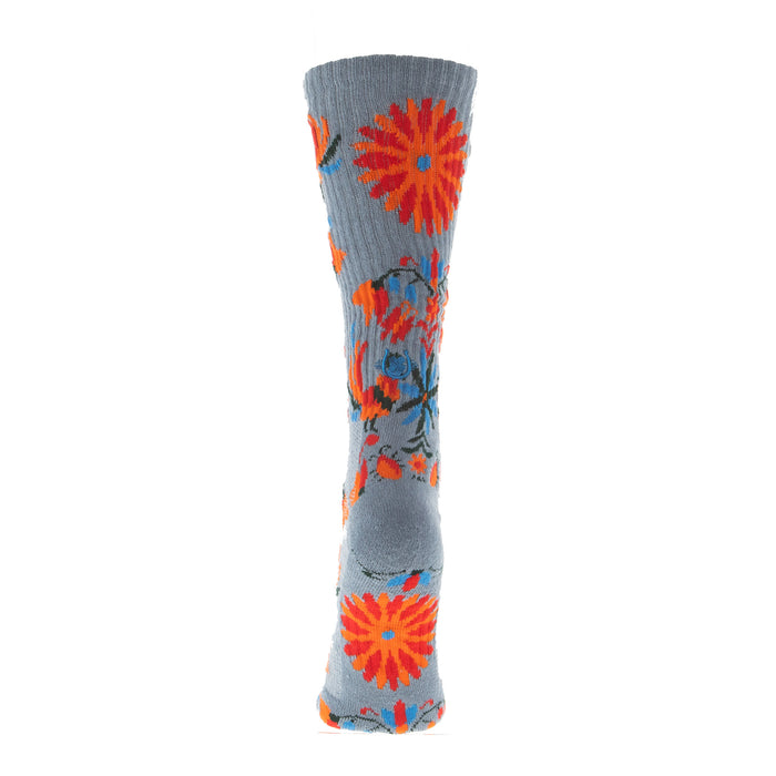 Lucky Chuck Fringe Otomi Grey Performance Crew Sock OSFM