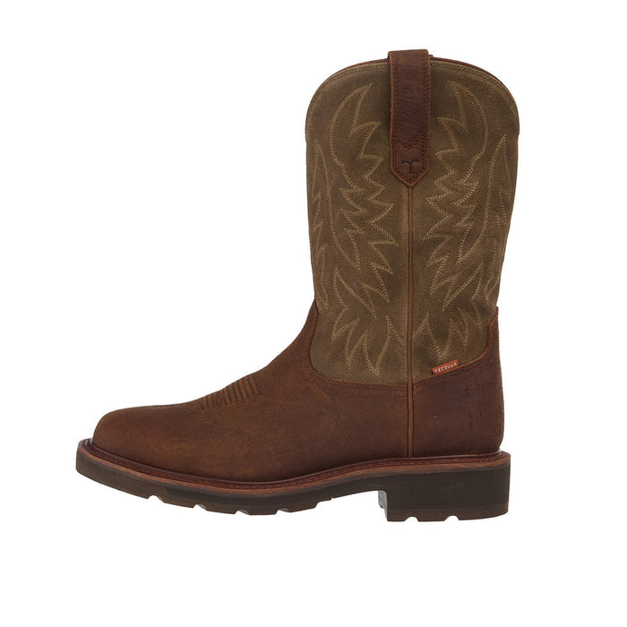 Tecovas Men's Long Haul 11in Rust Waterproof Square Soft Toe Work Boot