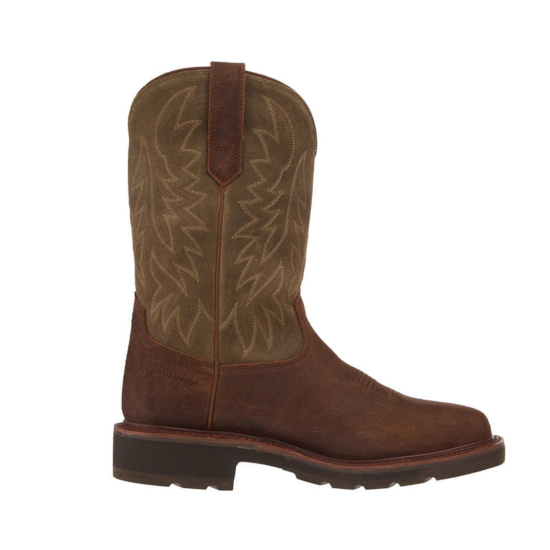 Tecovas Men's Long Haul 11in Rust Waterproof Square Soft Toe Work Boot