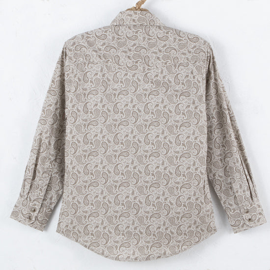 Wrangler Boy's Tan Paisley 20X Shirt