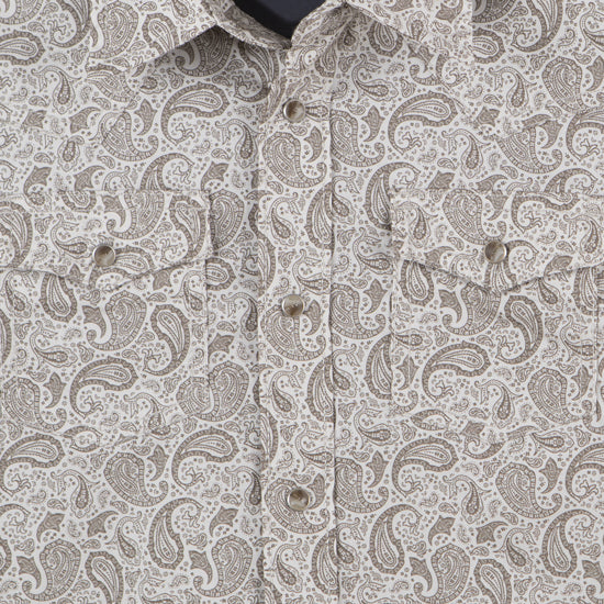 Wrangler Boy's Tan Paisley 20X Shirt