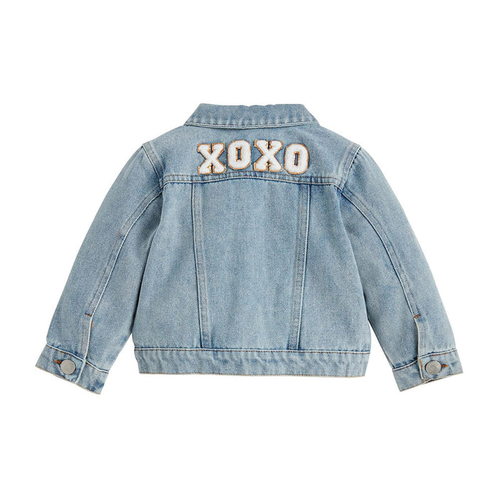 Mud Pie Girl's Denim Patch Jacket