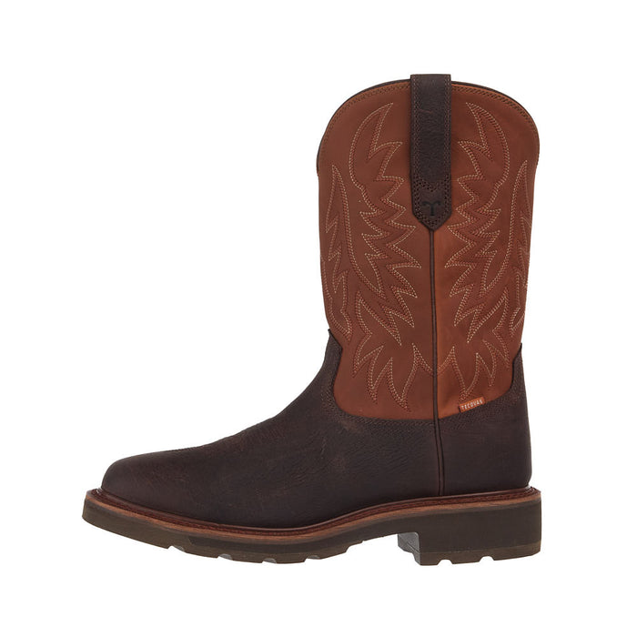 Tecovas Men's Long Haul 11inDark Chocolate Waterproof Square Soft Toe Work Boot